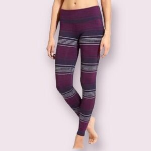 Athleta Womens Chaturanga Colorblock Stripe Performance Yoga Leggings Size SP